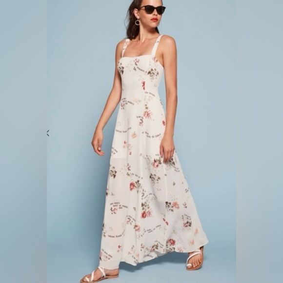 Reformation Cam Sylvia Floral Print Sleeveless Maxi Dress Size 2 - Picture 1 of 10